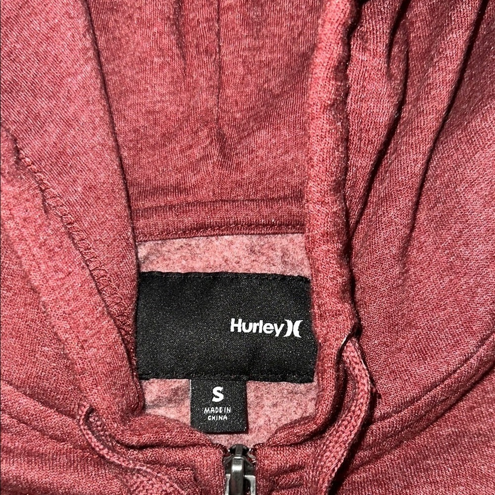 Hurley Red Zip Up Hoodie Sz. S - Picture 2 of 8